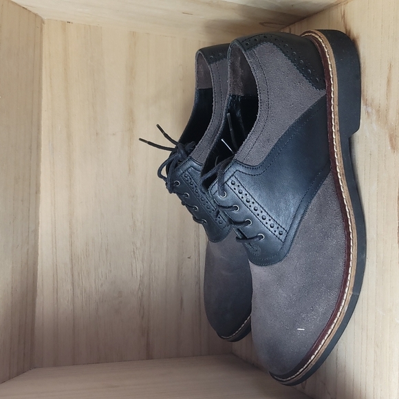 Cole Haan Mens Gray Oxford Shoes - Picture 5 of 10